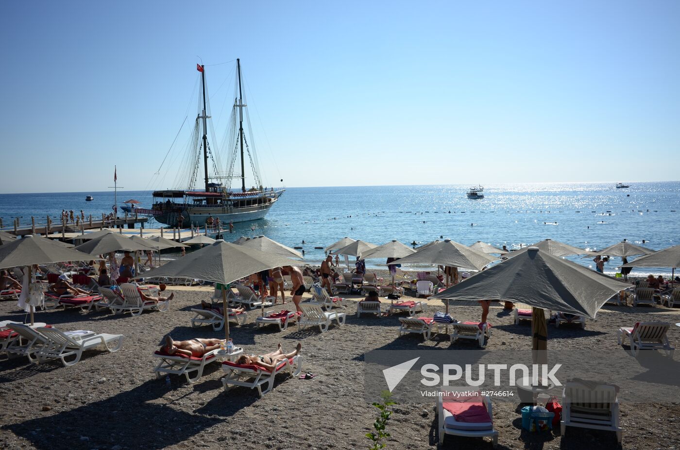 Russian tourists in Antalya