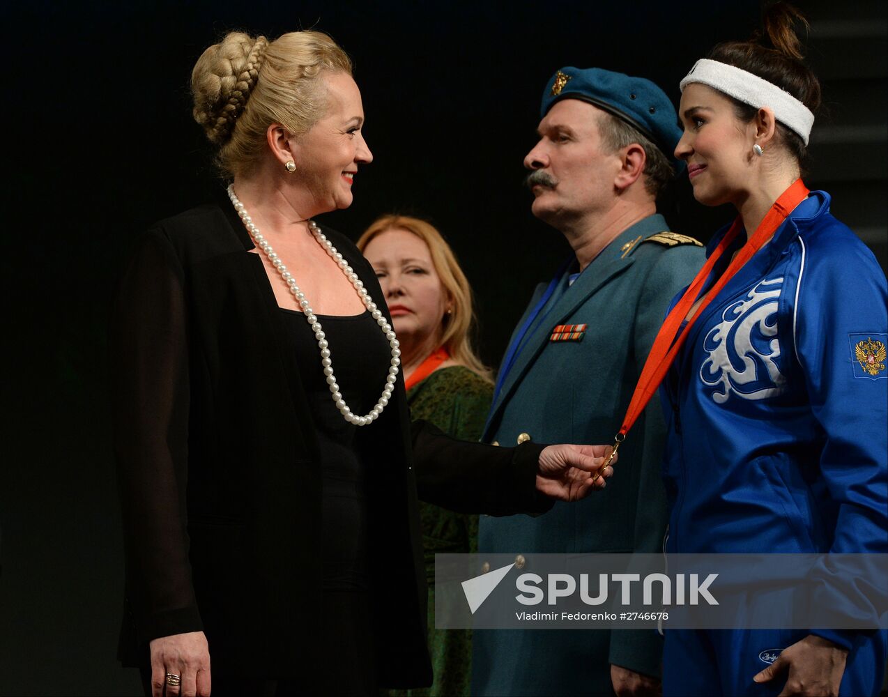 Dress rehearsal of the play 'Briefcase' at Moscow's Satire Theater