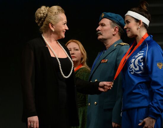 Dress rehearsal of the play 'Briefcase' at Moscow's Satire Theater