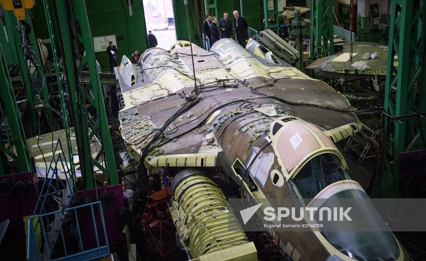 Moscow Mayor Sergei Sobyanin visits Sukhoi Company