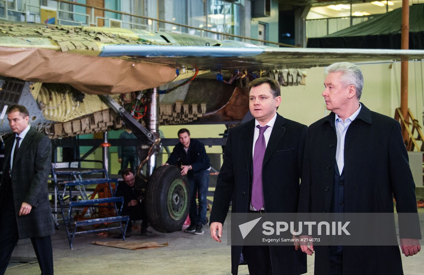 Moscow Mayor Sergei Sobyanin visits Sukhoi Company