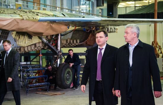 Moscow Mayor Sergei Sobyanin visits Sukhoi Company