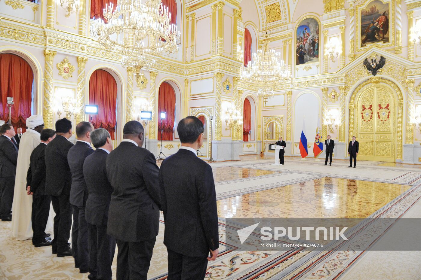 Russian President Vladimir Putin receives credentials from ambassadors of 15 countries