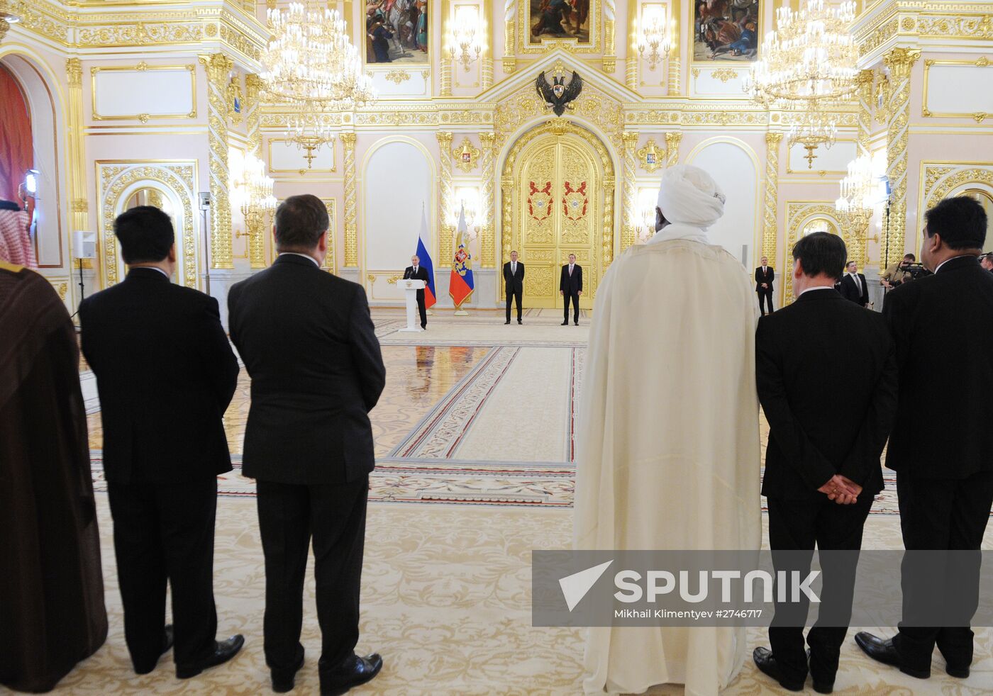 Russian President Vladimir Putin receives credentials from ambassadors of 15 countries