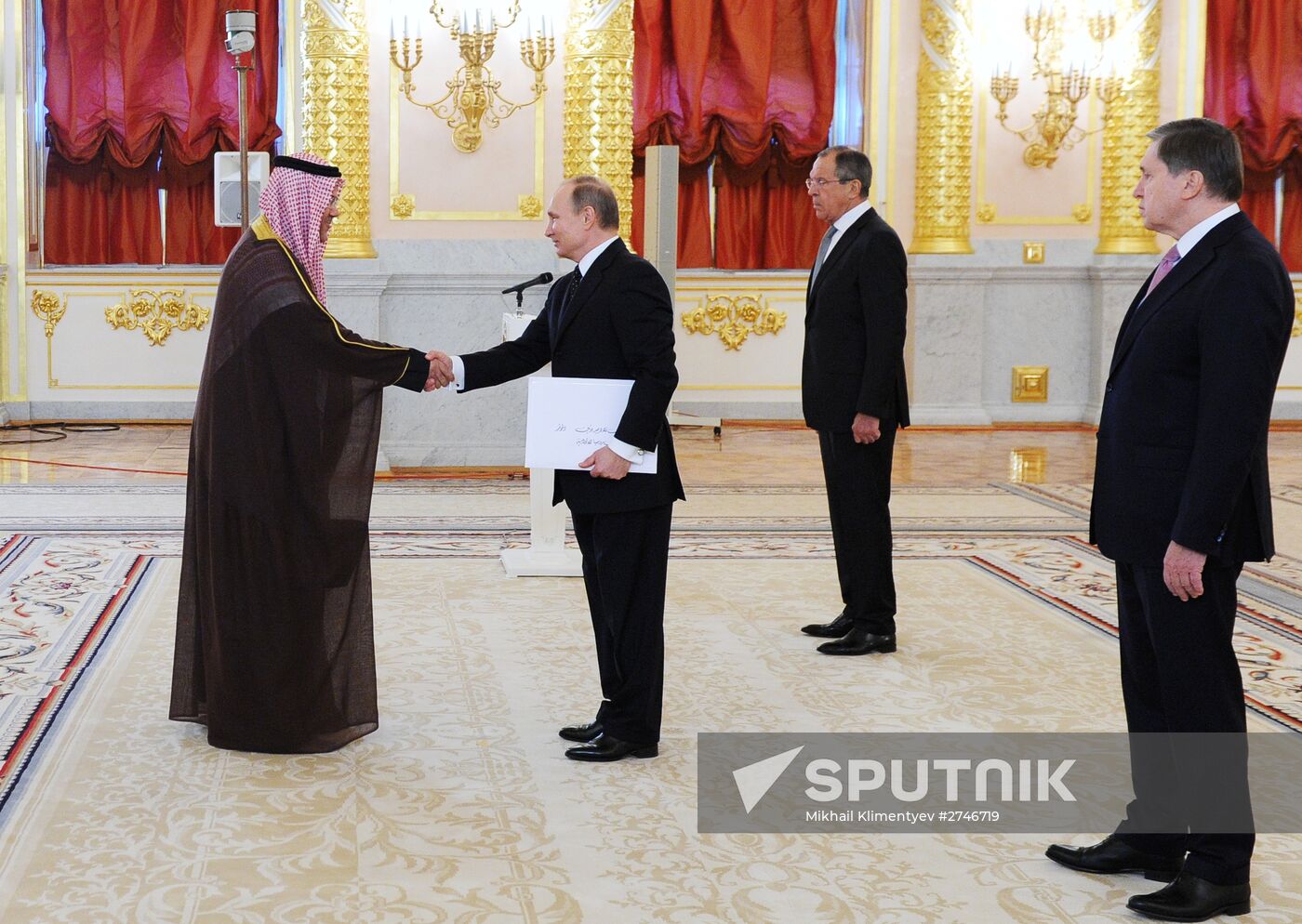 Russian President Vladimir Putin receives credentials from ambassadors of 15 countries