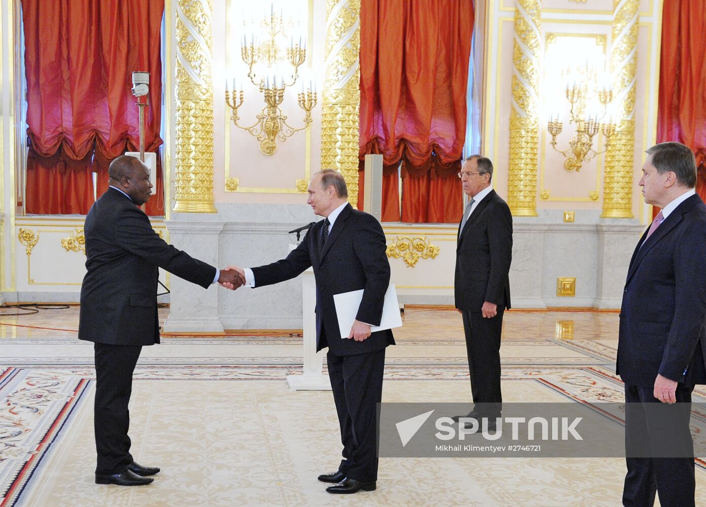 Russian President Vladimir Putin receives credentials from ambassadors of 15 countries