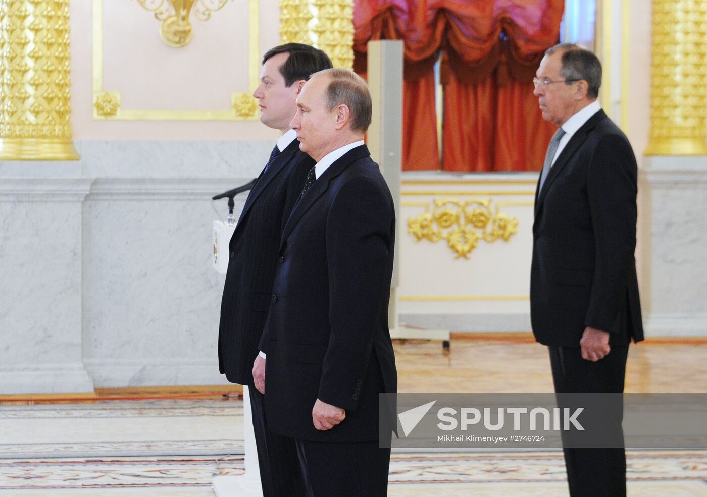 Russian President Vladimir Putin receives credentials from ambassadors of 15 countries