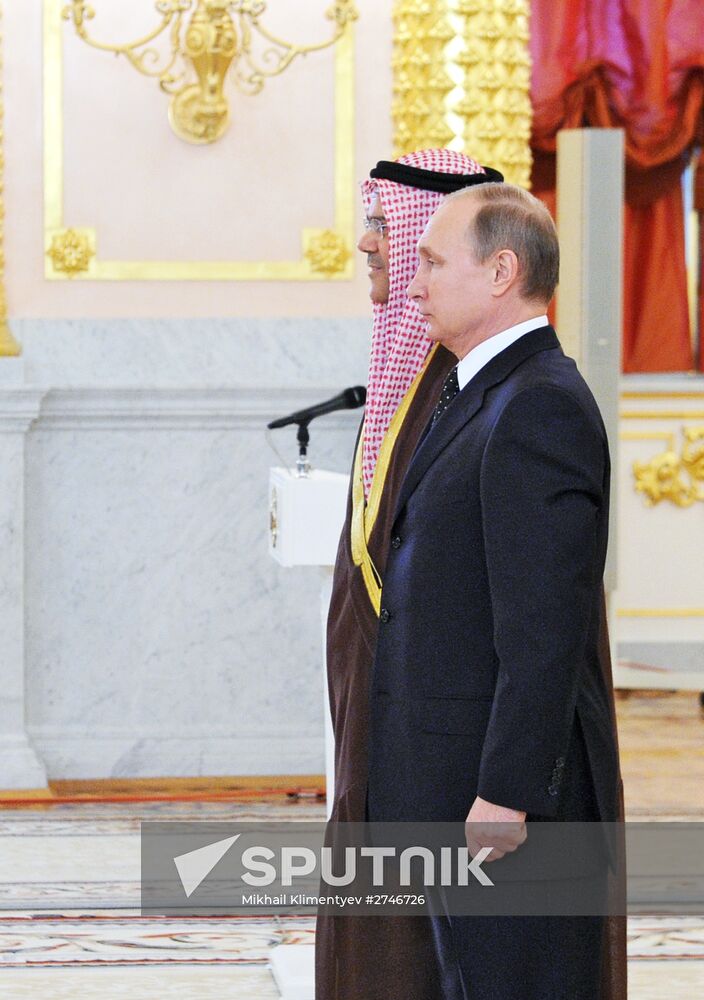 Russian President Vladimir Putin receives credentials from ambassadors of 15 countries