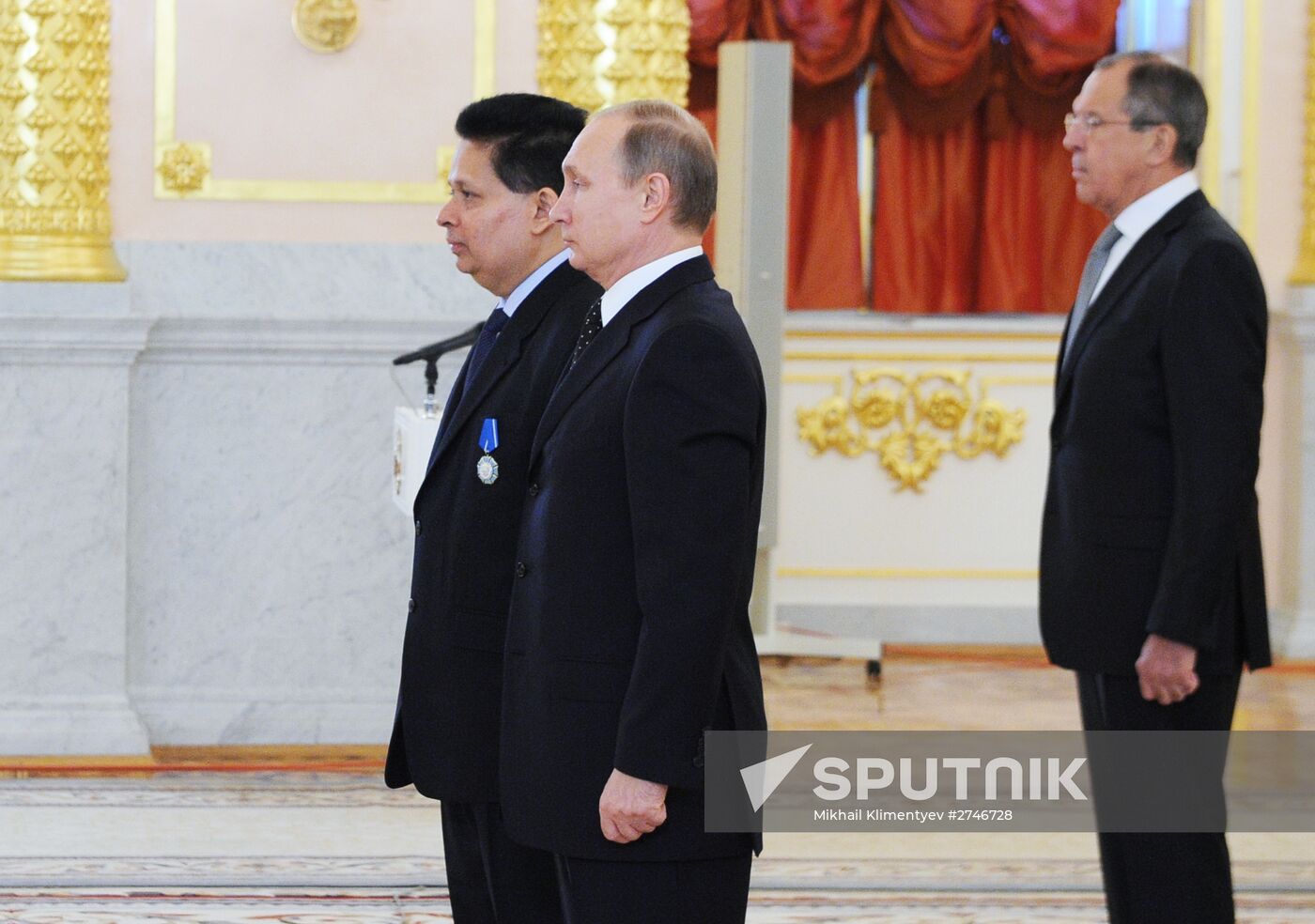 Russian President Vladimir Putin receives credentials from ambassadors of 15 countries