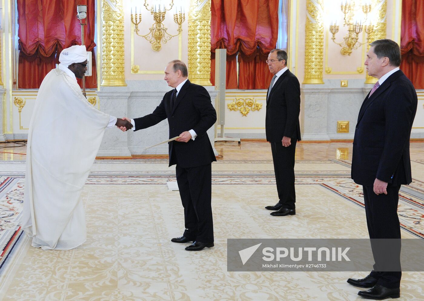 Russian President Vladimir Putin receives credentials from ambassadors of 15 countries