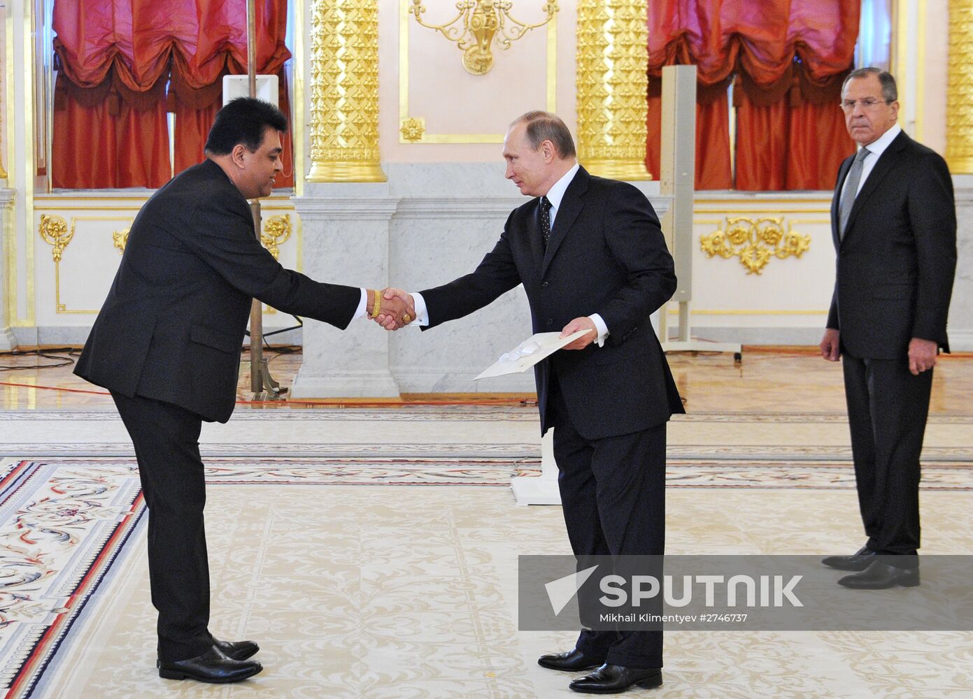 Russian President Vladimir Putin receives credentials from ambassadors of 15 countries