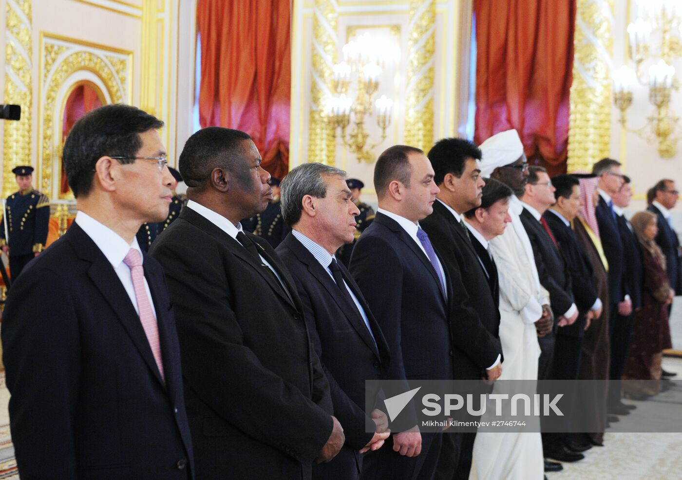 President Vladimir Putin receives credentials from 15 foreign ambassadors