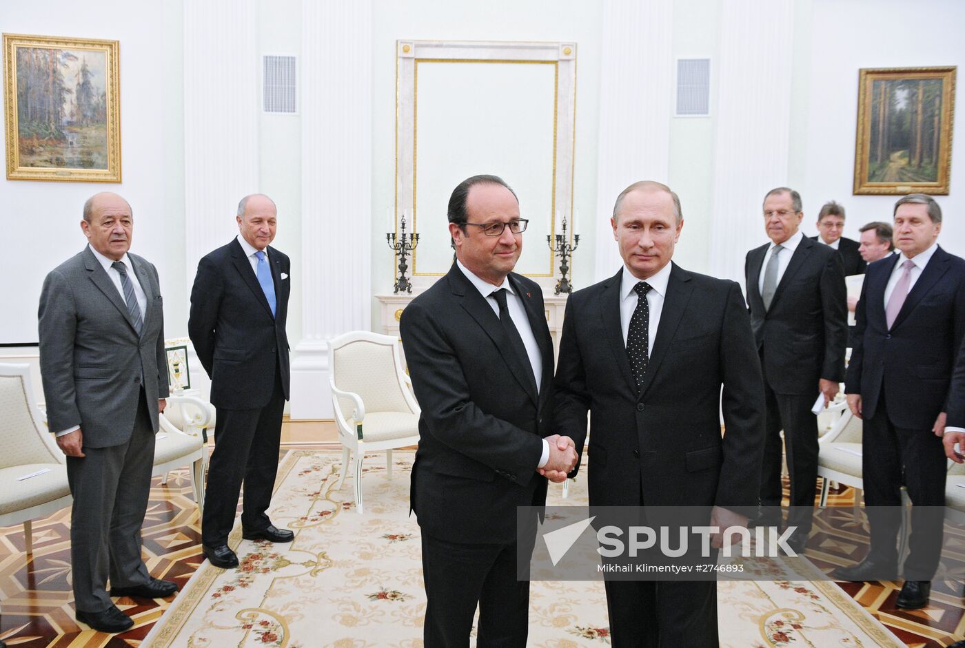 President Putin meets with French President François Hollande