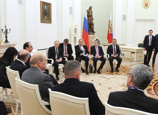 President Putin meets with French President François Hollande
