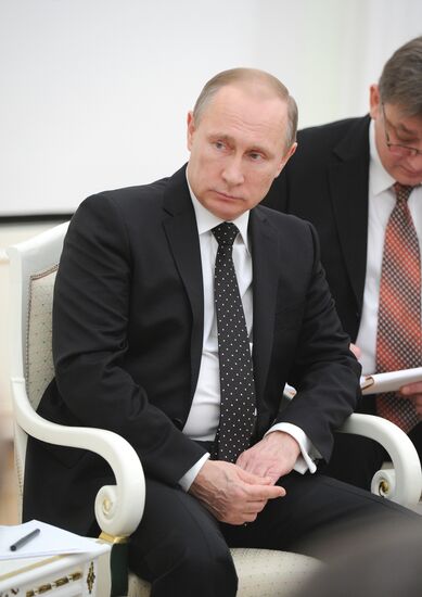 President Putin meets with French President François Hollande