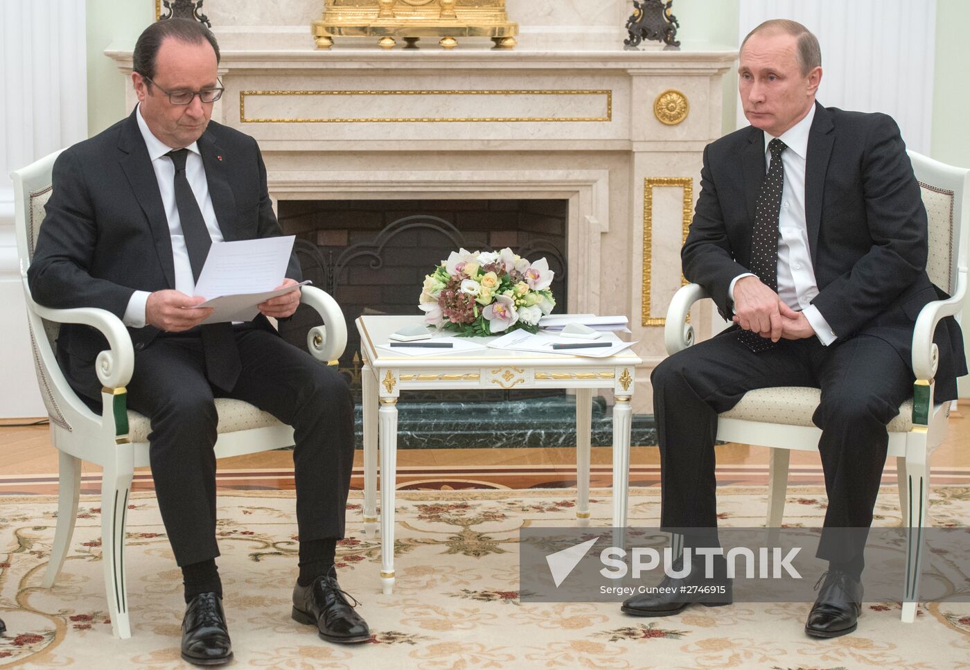 President Putin meets with French President François Hollande
