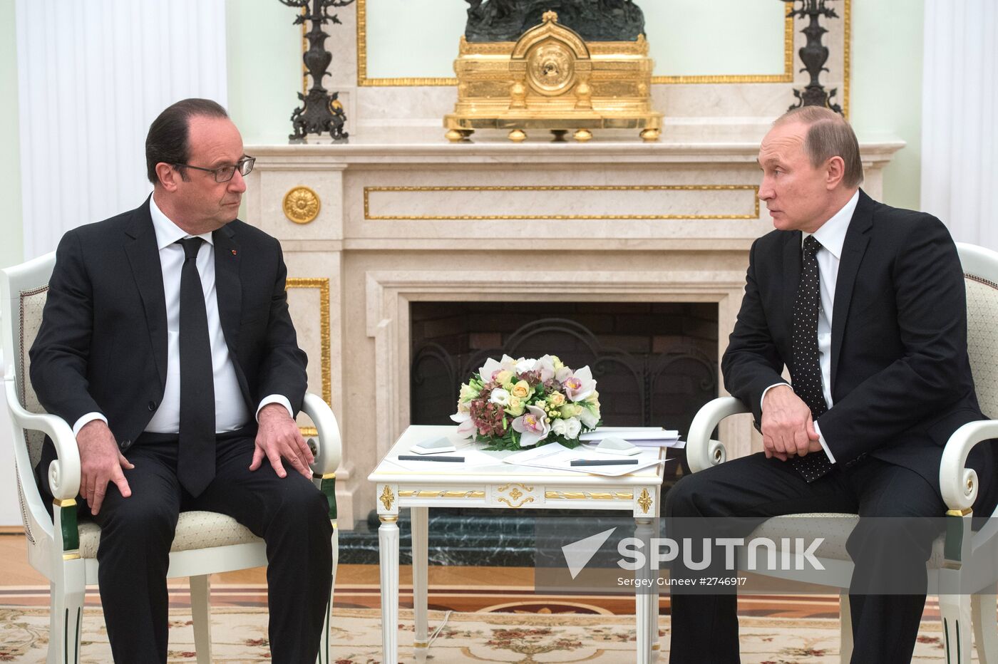 President Putin meets with French President François Hollande