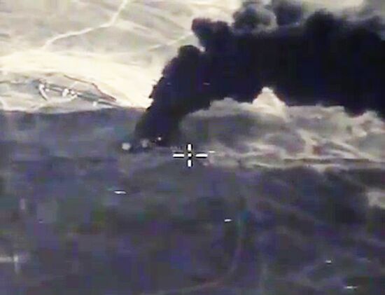 Russian Air Force strikes Islamic State positions in Syria