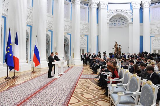 President Putin meets with French President François Hollande