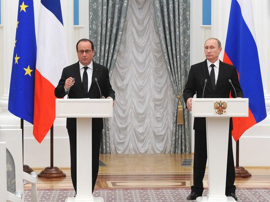 President Putin meets with French President François Hollande