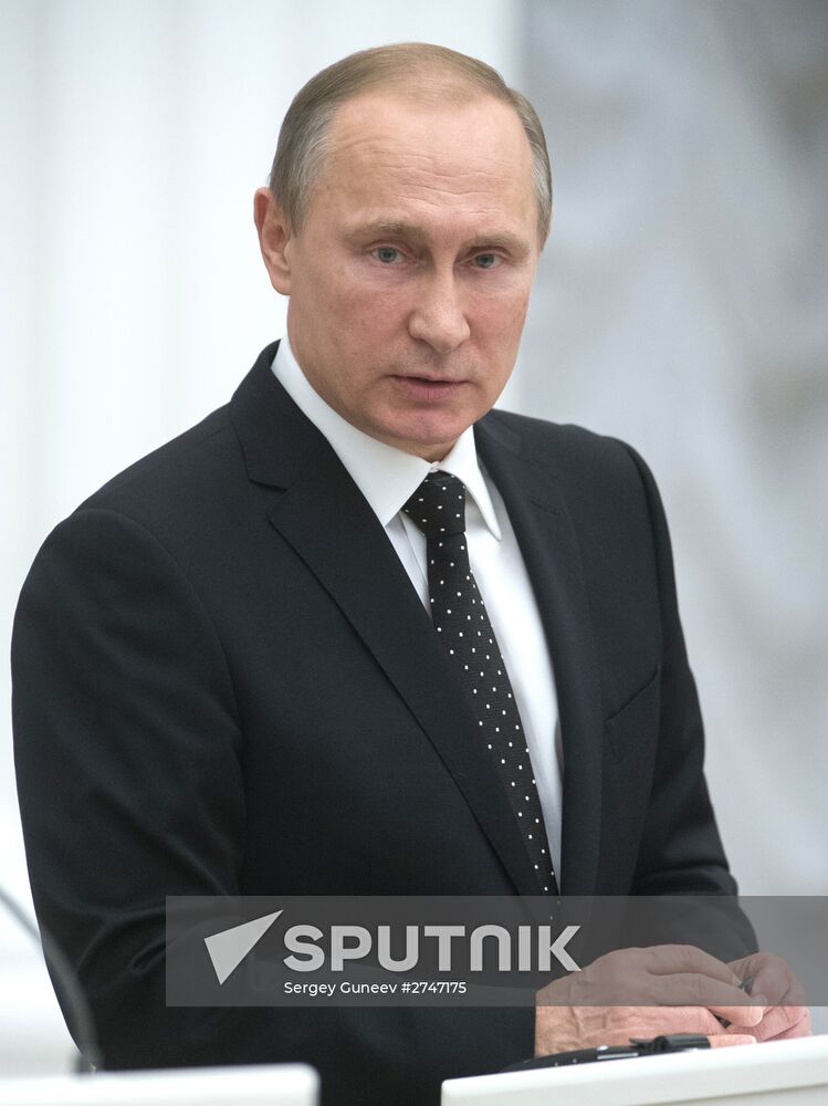 President Putin meets with French President François Hollande