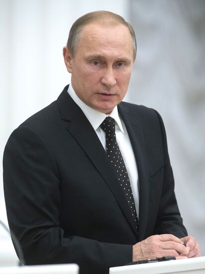 President Putin meets with French President François Hollande