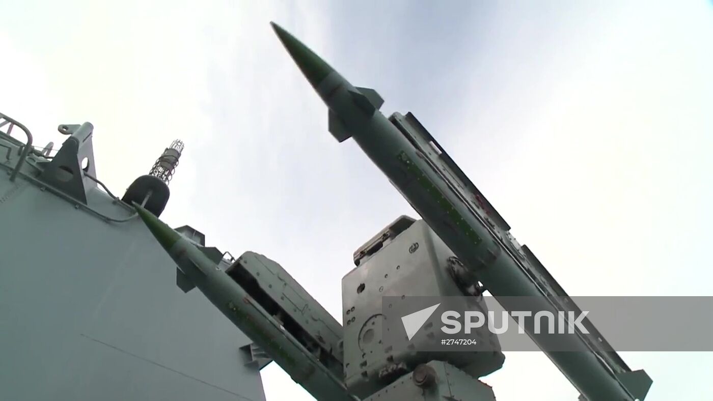Guided Missile Cruiser Moskva arrives to defend Latakia