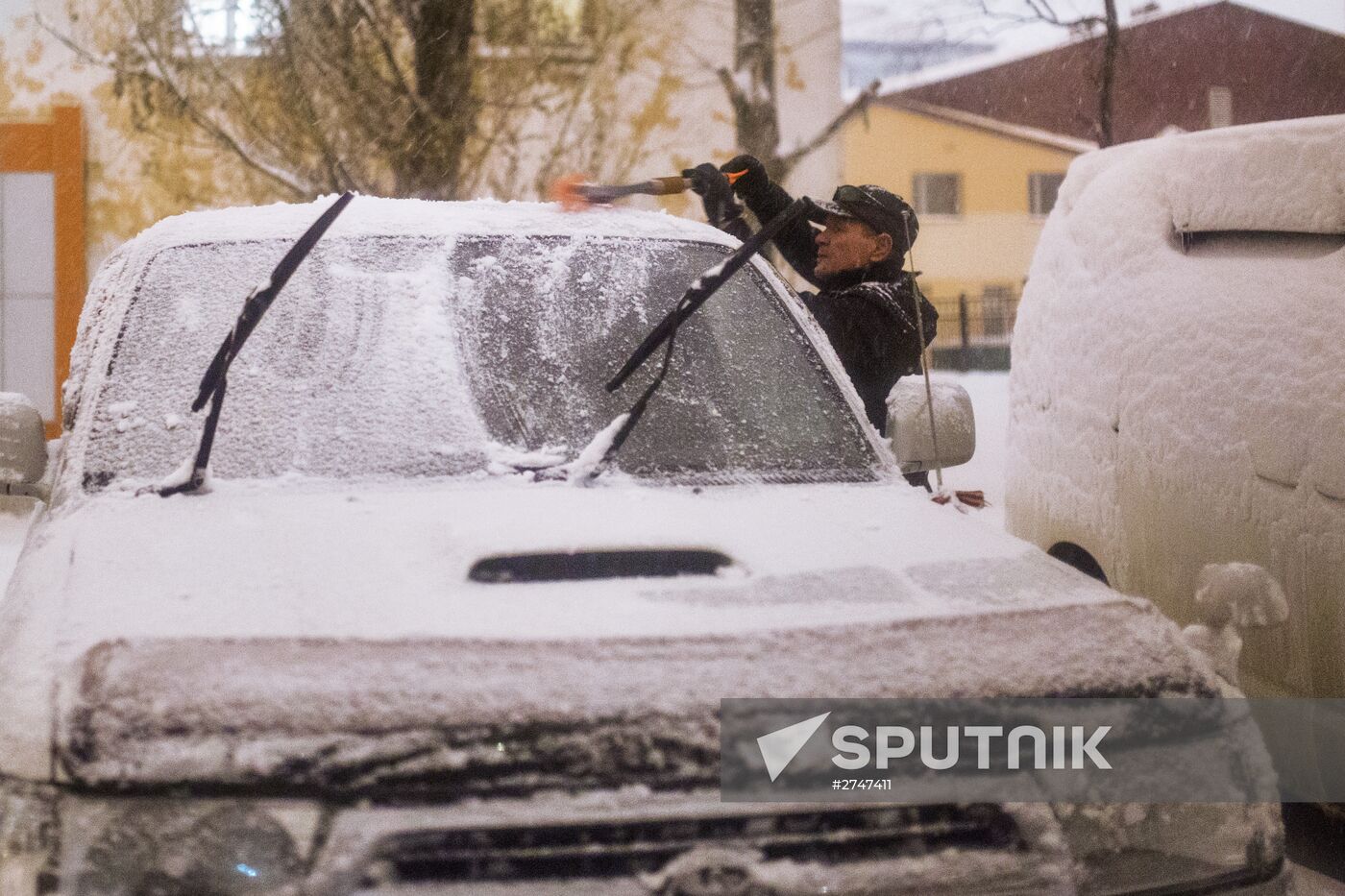 Snow storm in Sakhalin