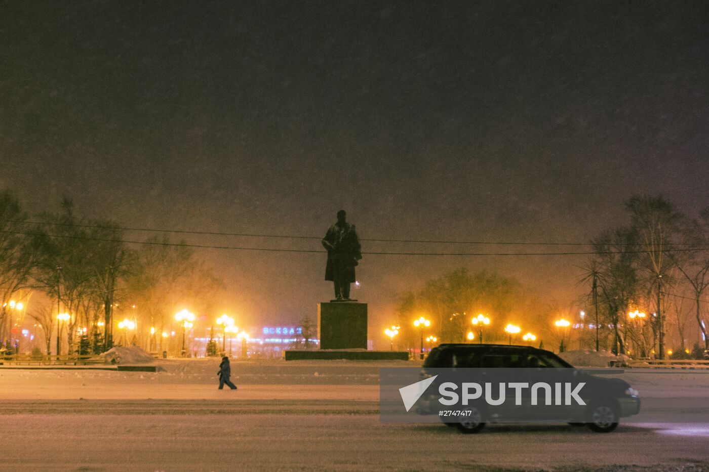 Snow storm in Sakhalin