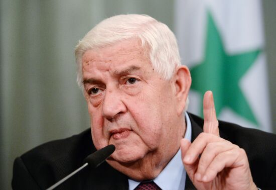 Foreign Minister Sergei Lavrov meets with Syrian counterpart, Walid al-Muallem