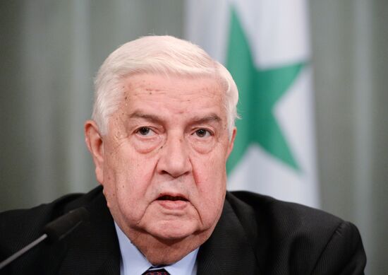 Foreign Minister Sergei Lavrov meets with Syrian counterpart, Walid al-Muallem