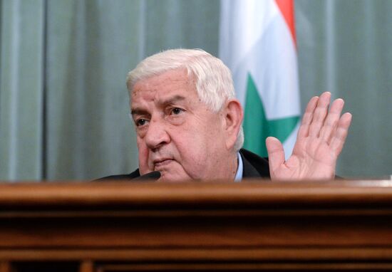 Foreign Minister Sergei Lavrov meets with Syrian counterpart, Walid al-Muallem