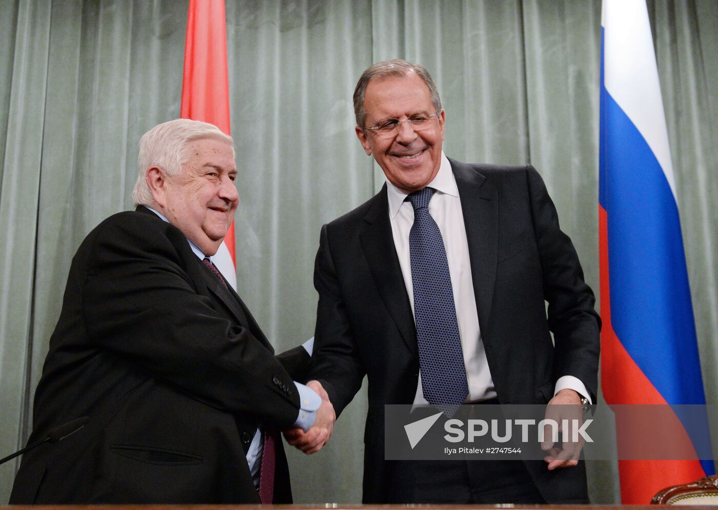 Foreign Minister Sergei Lavrov meets with Syrian Foreign Minister Walid Muallem