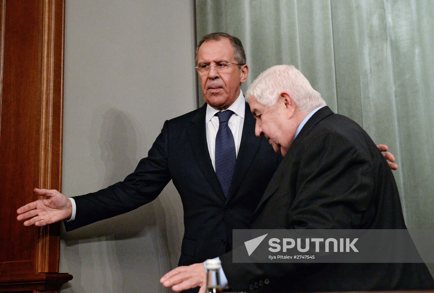 Foreign Minister Sergei Lavrov meets with Syrian Foreign Minister Walid Muallem