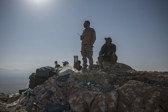 Forward positions of Syrian Armed Forces fighters near Palmyra