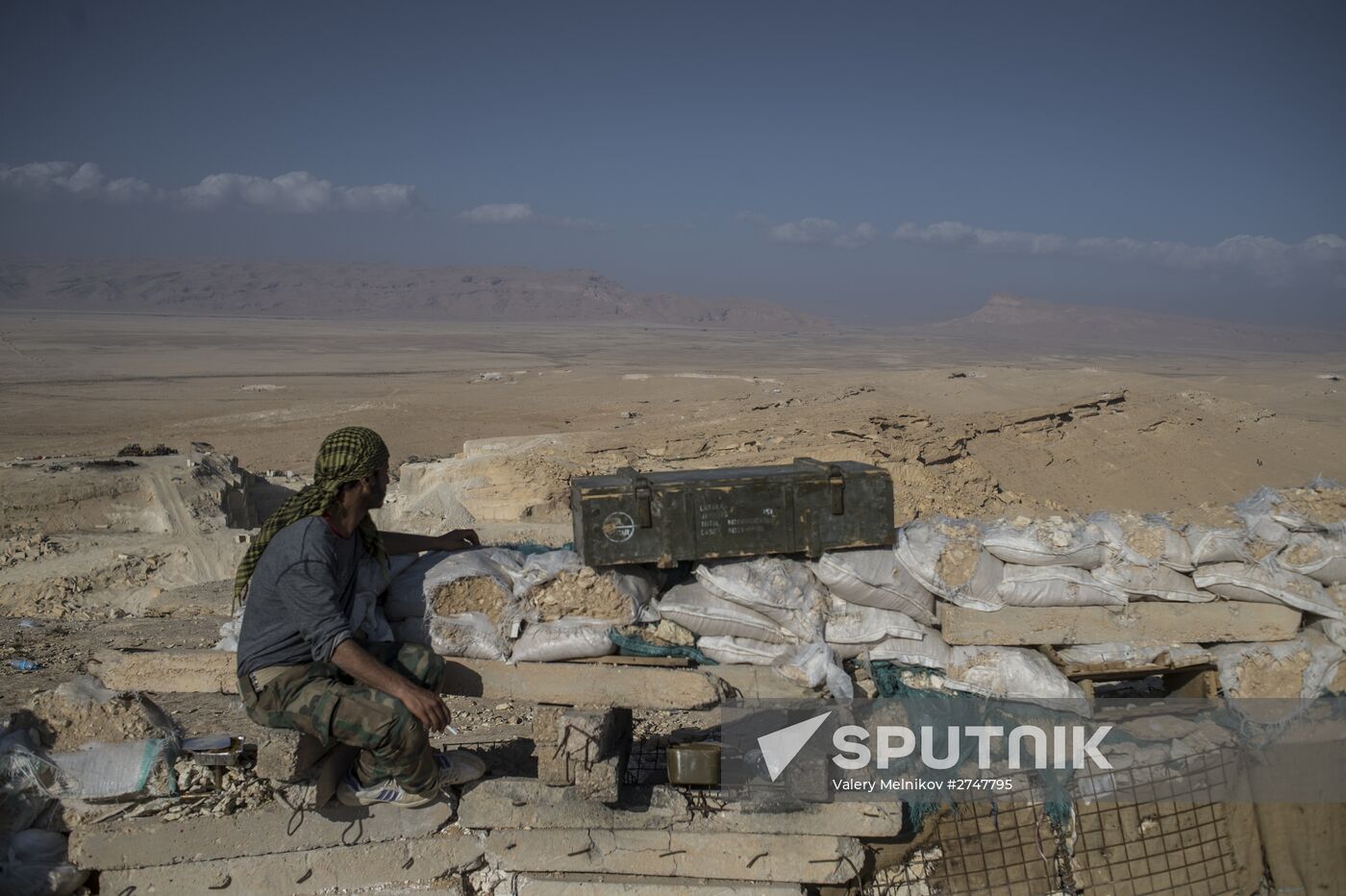 Forward positions of Syrian Armed Forces fighters near Palmyra