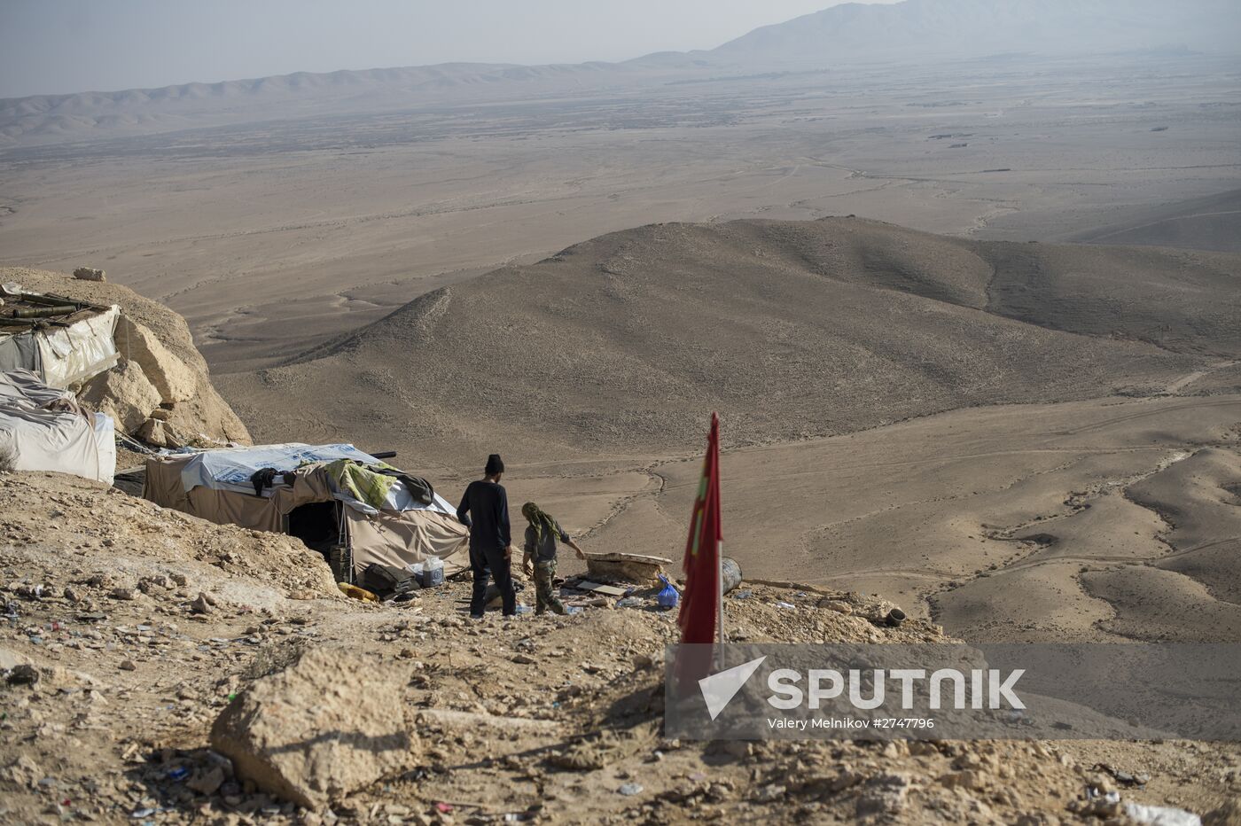 Forward positions of Syrian Armed Forces fighters near Palmyra