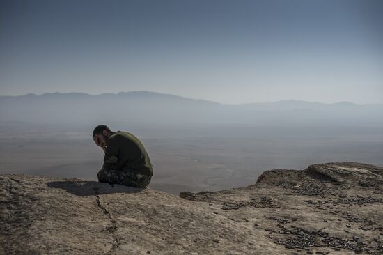 Forward positions of Syrian Armed Forces fighters near Palmyra