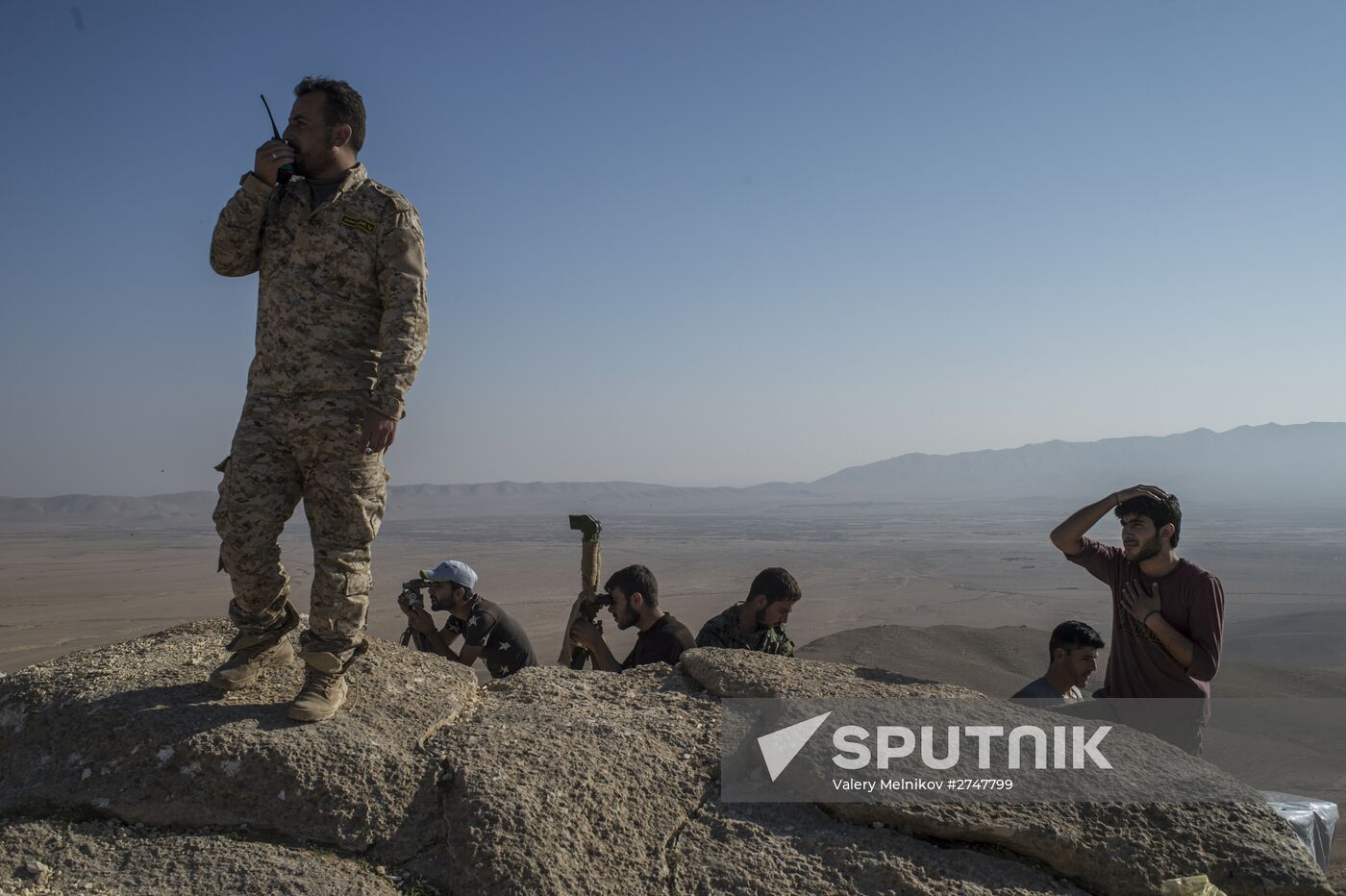 Forward positions of Syrian Armed Forces fighters near Palmyra