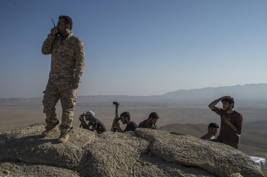 Forward positions of Syrian Armed Forces fighters near Palmyra