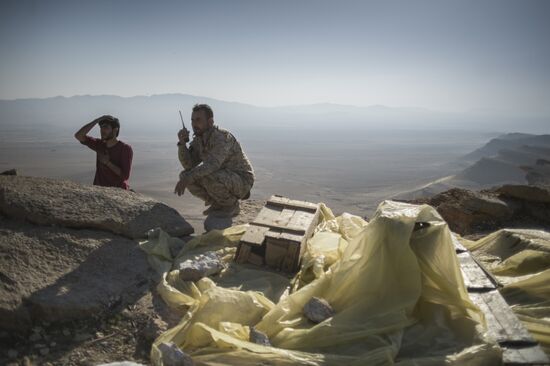 Forward positions of Syrian Armed Forces fighters near Palmyra