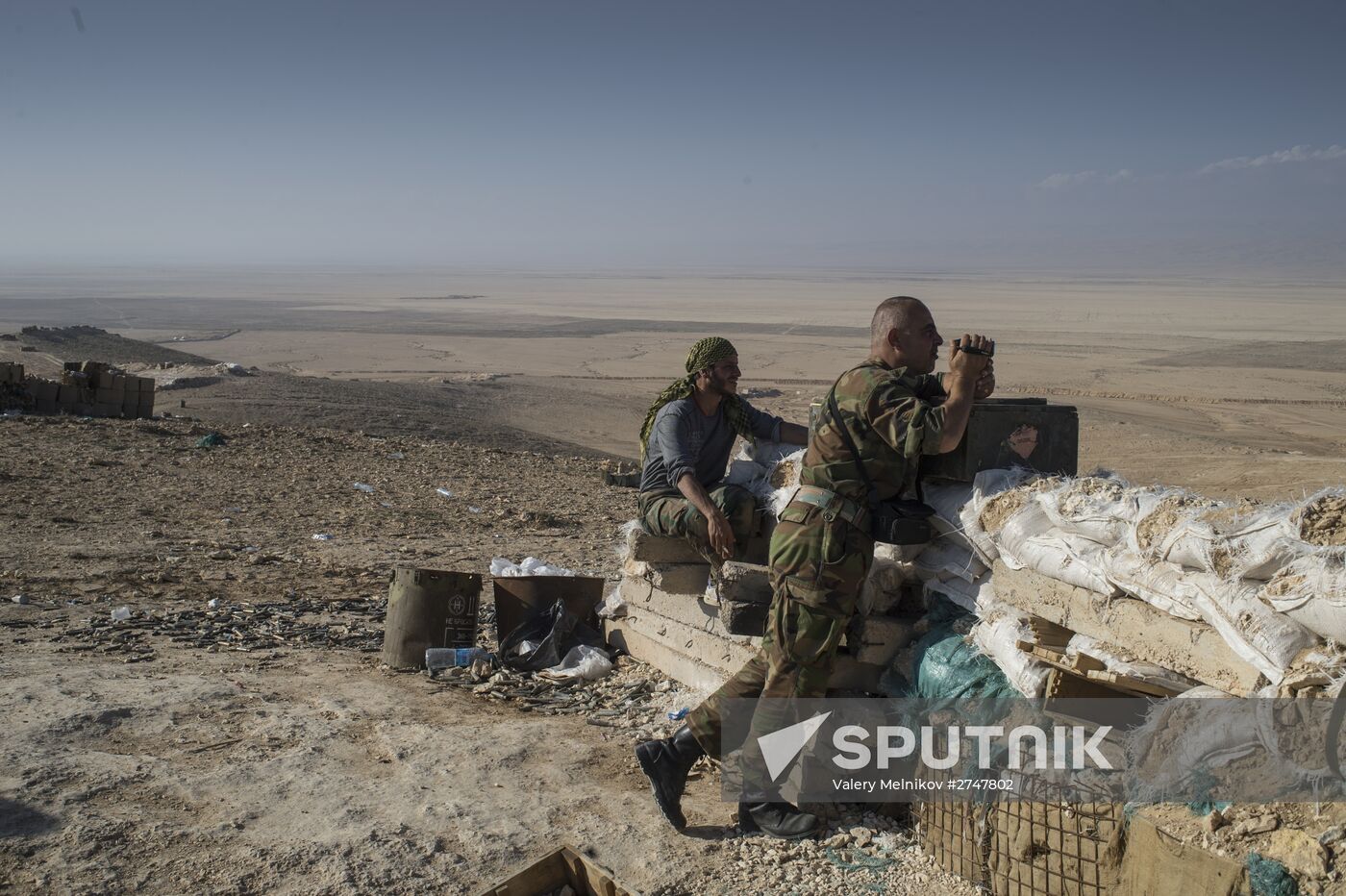 Forward positions of Syrian Armed Forces fighters near Palmyra