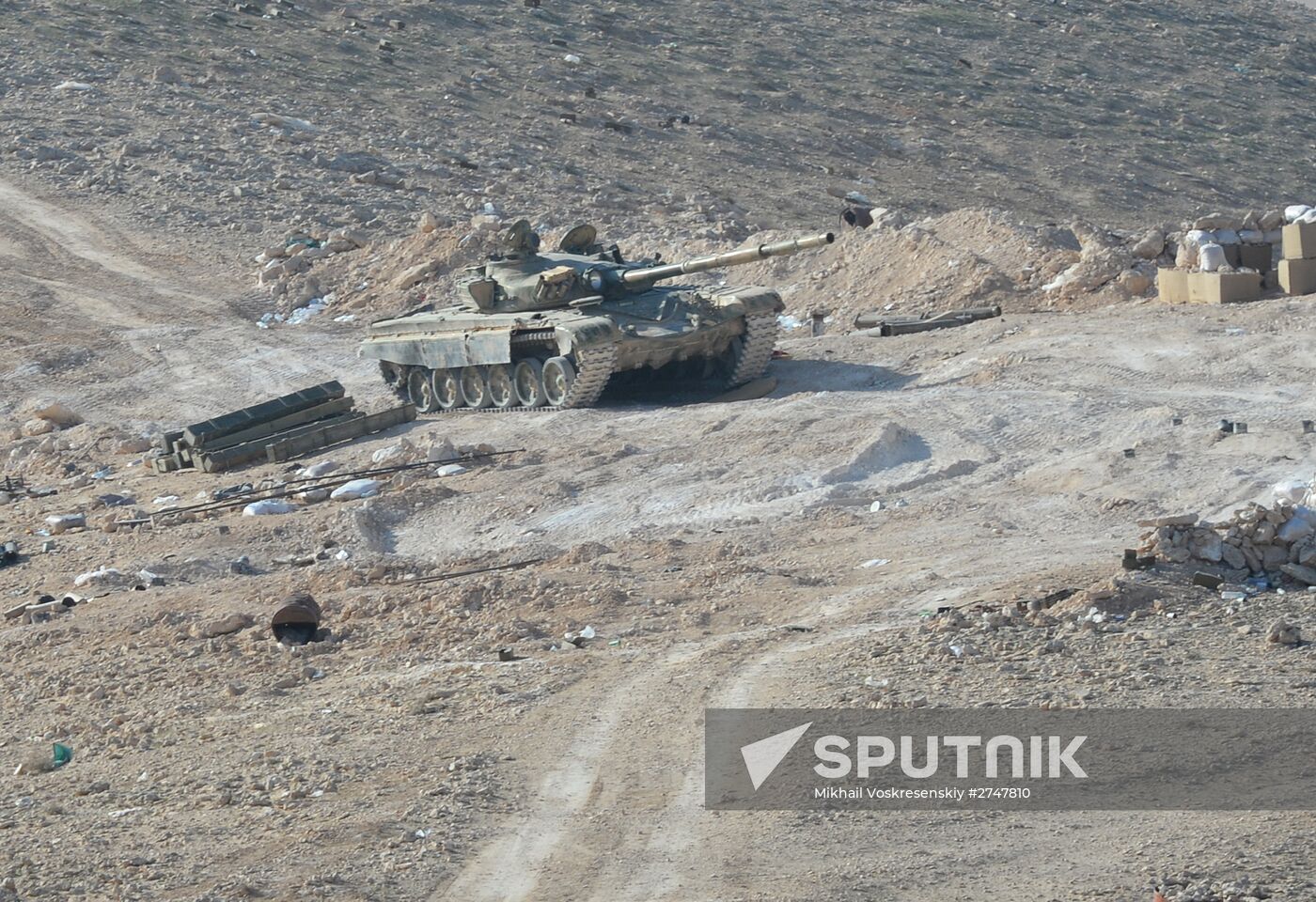 Forward positions of Syrian Armed Forces fighters near Palmyra