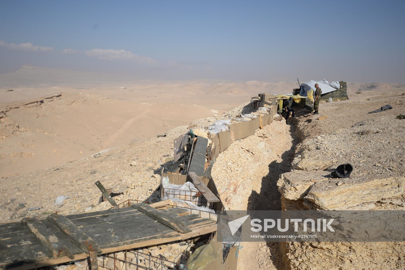 Forward positions of Syrian Armed Forces fighters near Palmyra