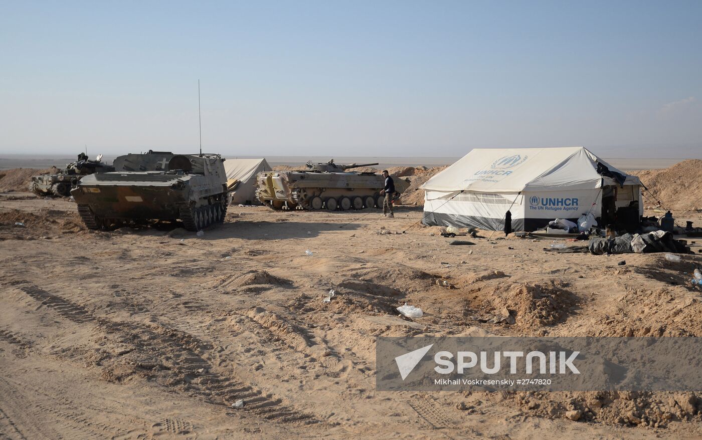 Forward positions of Syrian Armed Forces fighters near Palmyra