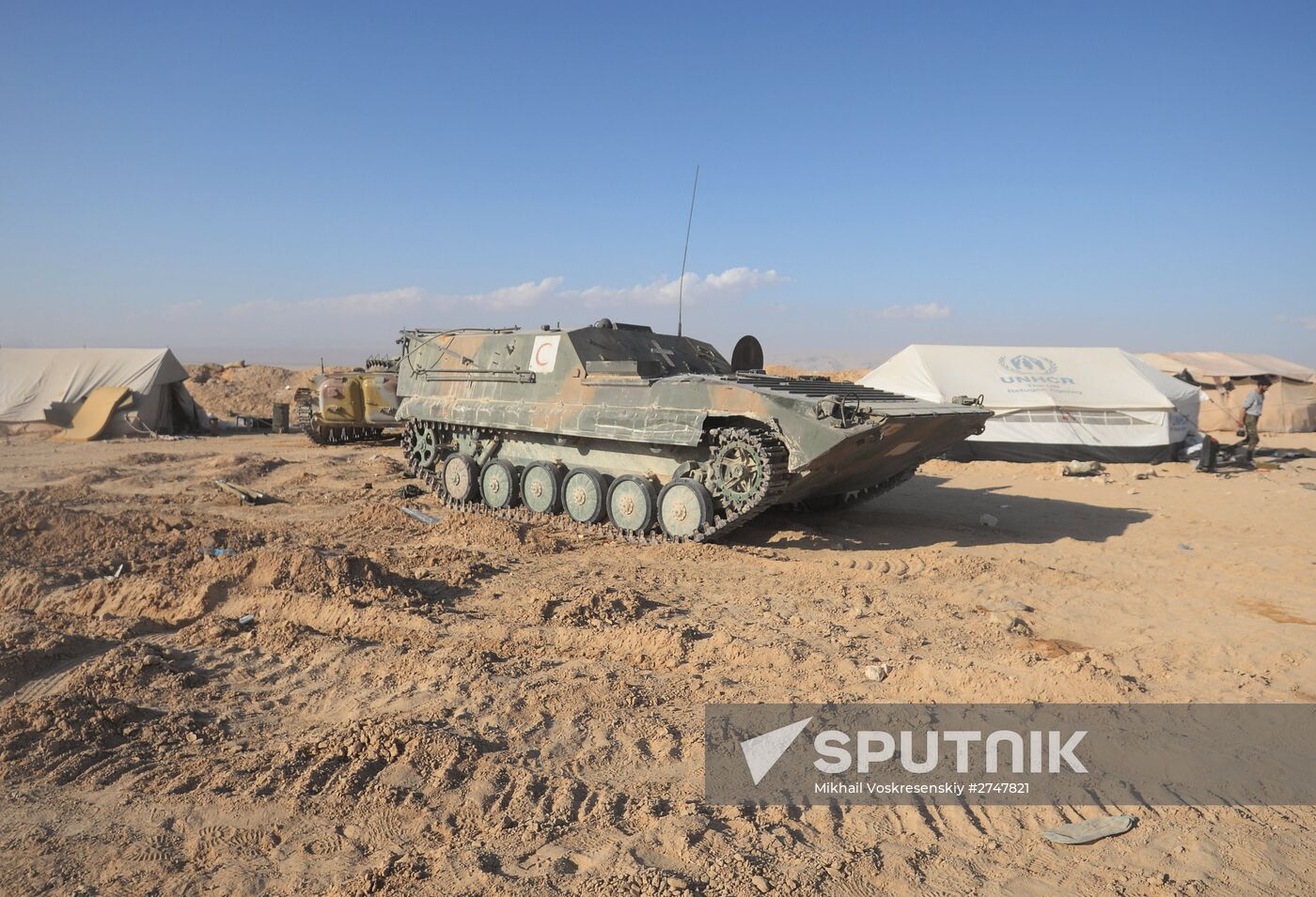 Forward positions of Syrian Armed Forces fighters near Palmyra