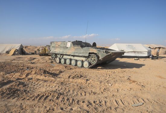 Forward positions of Syrian Armed Forces fighters near Palmyra