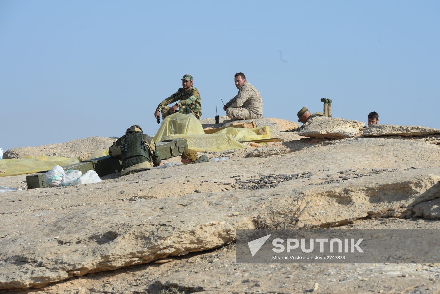 Forward positions of Syrian Armed Forces fighters near Palmyra