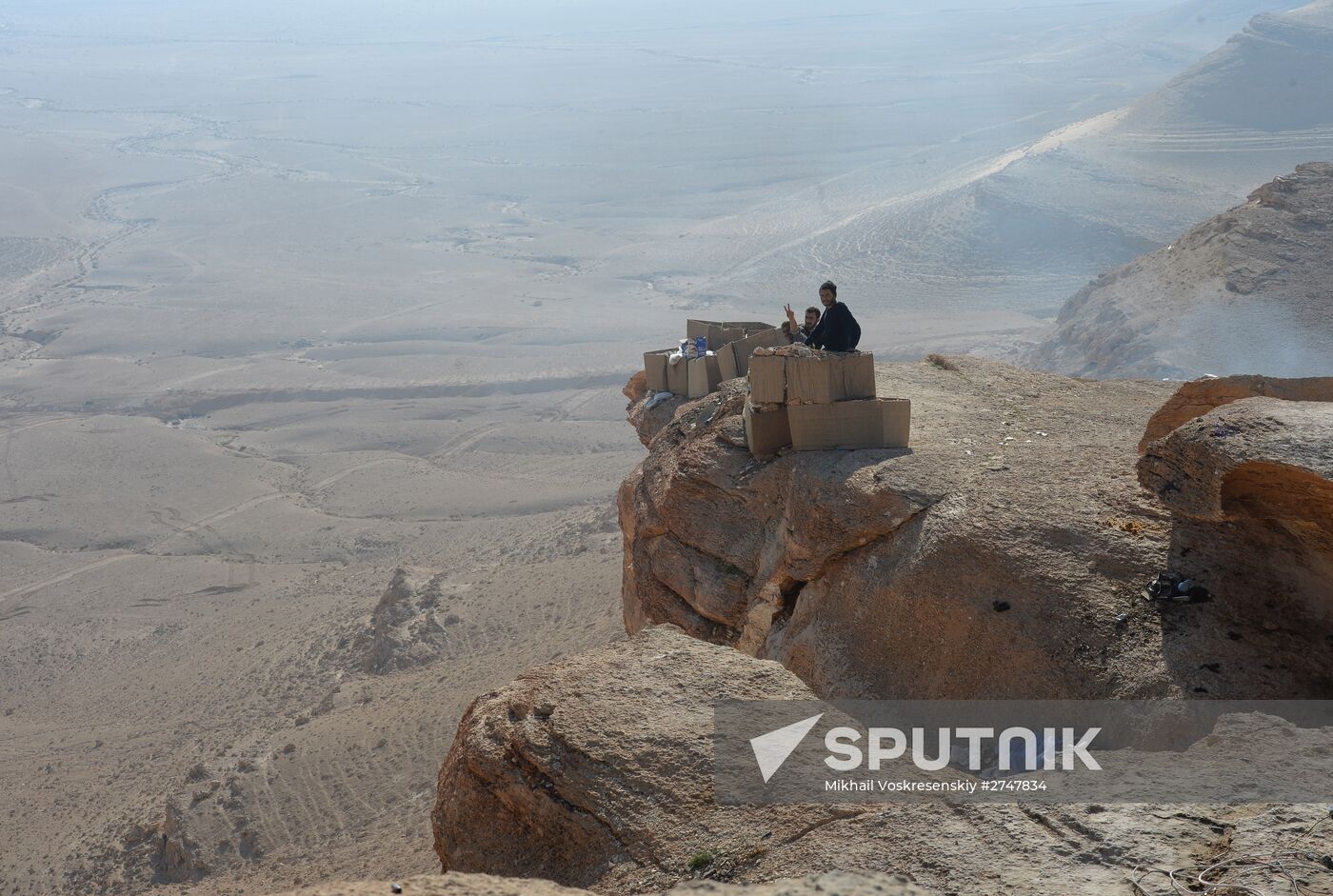 Forward positions of Syrian Armed Forces fighters near Palmyra