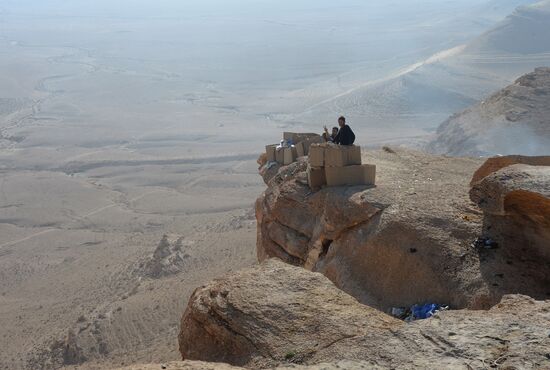 Forward positions of Syrian Armed Forces fighters near Palmyra